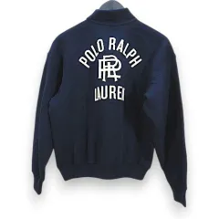 ポロ バイ ラルフローレン Polo by Ralph Lauren トレーナー XXS 紺系 ネイビー ロゴワッペン 襟付 フロントボタン タグ付きのサムネイル