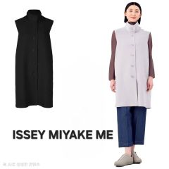 美品 me ISSEY MIYAKEデニム ロングベスト ジップアップ - メルカリ