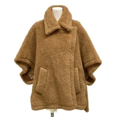 Max Mara(マックスマーラ) ポンチョ サイズUNICA レディース テディベア ブラウン 冬 シルクのサムネイル