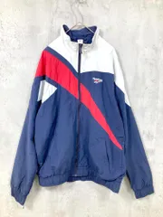 Reebok リーボック トラックジャケット ジップアップ ナイロン ジャケット sizeL/紺 ■■ メンズのサムネイル