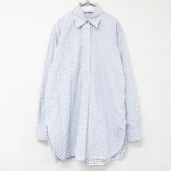 CELINE セリーヌ フィービー期 シャツ ストライプ柄 ホワイト ブルー レディース 34 b02164のサムネイル