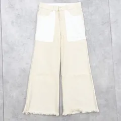 STELLA McCARTNEY ステラマッカートニー ワイドパンツ カットオフ デニム コットン ポリウレタン ホワイト イタリア製 レディース 26 b02191のサムネイル