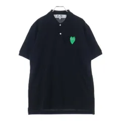 COMME des GARCONS (コムデギャルソン) Logo Embroidery ハートロゴ 胸パッチ 半袖ポロシャツ ブラック AX-T046のサムネイル