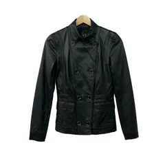 ARMANIEX(アルマーニエクスチェンジ) ジャケット サイズXS レディース - 黒 長袖/レザー/ダブル/春/秋のサムネイル
