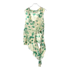 MARNI (マルニ) 総柄 シルク ノースリーブトップス 花柄 ベージュ/グリーン レディースのサムネイル