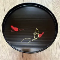 【美品】象彦 丸盆 瓢箪のサムネイル