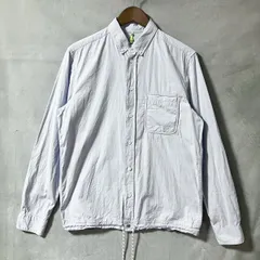 OAMC オーエーエムシー CORD SHIRT MENS コットン ピンオックス 裾ドローコード ボタンダウン シャツ ジャケット size.M ブルーのサムネイル