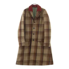 VALENTINO (ヴァレンティノ) チェック ラムレザーカラー付 ステンカラー コート ベージュ NVOCCAIB04LQのサムネイル