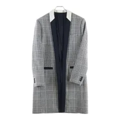 LOUIS VUITTON (ルイヴィトン) 裏地ロゴ総柄 オープンフロント ロングコート グレー/ブラック RW202B YXJ FJMA97のサムネイル