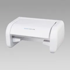 トイレットペーパーホルダー 片手でペーパーホルダー （ ペーパーホルダー 白 ホワイト 紙巻器 ワンタッチ式 トイレ用品  )のサムネイル