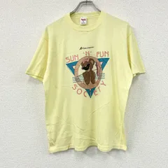 Sports Wear　スポーツウェア　半袖プリントTシャツ　ヴィンテージ　シングルステッチ　黄色　ライトイエロー　XLサイズ　古着のサムネイル