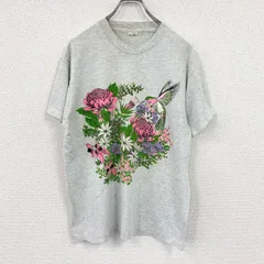 半袖プリントTシャツ　シングルステッチ　ヴィンテージ　霜降りグレー　Lサイズ　古着のサムネイル