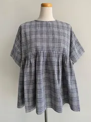 mao made 2WAYギャザーたっぷりブラウス 521307　79ネイビー系のサムネイル