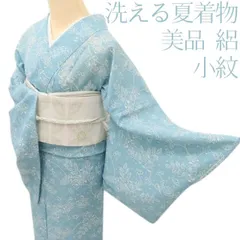 百華❀Y5281◆美品 洗える夏着物 絽 菊 椿 桜 小紋のサムネイル