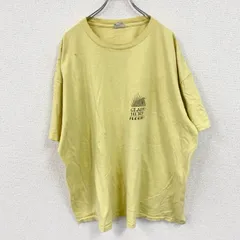 Platinum T's　プラチナム　半袖プリントTシャツ　ヴィンテージ　シングルステッチ　黄色　イエロー　XXXLサイズ　古着のサムネイル