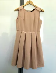 【D1-22】◇  Rose Bud   ノースリーブワンピース　ベージュピンク系　サイズFのサムネイル