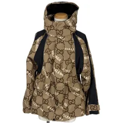 【在庫一掃】 グッチ GUCCI ジャンボGG ジャケット バレンシアガ ハッカー プロジェクト フード 収納 アウター その他ジャケット コットン ポリエステル ベージュ ブラック メンズ 【中古】のサムネイル