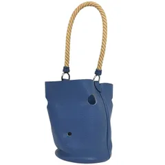 【在庫一掃】 エルメス HERMES マンジョワールPM バケツ型 ハンドバッグ トリヨンクレマンス ブルー K レディース 【中古】のサムネイル