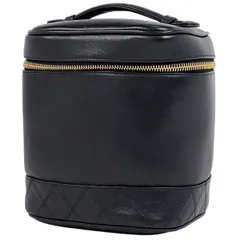 【在庫一掃】 シャネル CHANEL ココマーク バニティバッグ ビコローレ 化粧ポーチ レザー ブラック A01619 レディース 【中古】のサムネイル