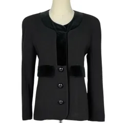 【在庫一掃】 バレンシアガ BALENCIAGA ノーカラージャケット アウター その他ジャケット ブラック レディース 【中古】のサムネイル