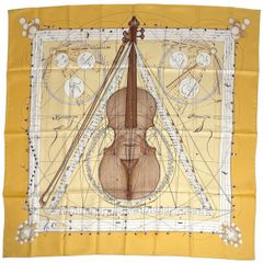 エルメス▷シルクスカーフ バイオリン フランス製 球体が奏でる音楽