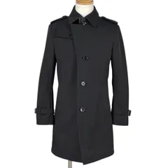 【在庫一掃】 バーバリーブラックレーベル BURBERRY BLACK LABEL ロゴボタン トレンチコート ライナー付き コート ポリエステル ブラック メンズ 【中古】のサムネイル