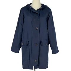 【在庫一掃】 バーバリー BURBERRY ロゴボタン フーディ コート コート その他コート ネイビー レディース 【中古】のサムネイル