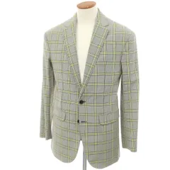 【新品】ディースクエアード DSQUARED2 コットン チェック テーラードジャケット グレーxグリーン【サイズ46】【メンズ】のサムネイル