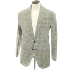 【新品】ディースクエアード DSQUARED2 コットン チェック テーラードジャケット グレーxグリーン【サイズ48】【メンズ】のサムネイル