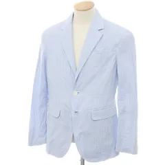 【新品】ディースクエアード DSQUARED2 ストライプ 切替コットン カジュアルジャケット ライトブルーxホワイト【サイズ44】【メンズ】のサムネイル