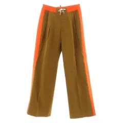 【新品】ディースクエアード DSQUARED2 ストレッチ コットン ワイド イージーパンツ キャメルブラウンxオレンジ【サイズ48】【メンズ】のサムネイル