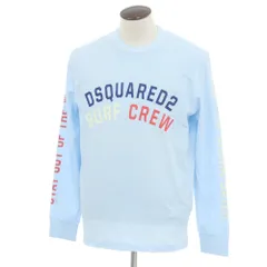【新品アウトレット】ディースクエアード DSQUARED2 コットン クルーネック 長袖Ｔシャツ ライトブルー【サイズL】【メンズ】のサムネイル