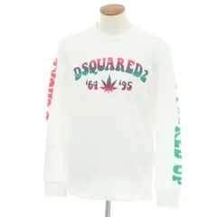 【新品アウトレット】ディースクエアード DSQUARED2 コットン クルーネック 長袖Ｔシャツ ホワイト【サイズM】【メンズ】のサムネイル