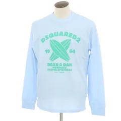 【新品】ディースクエアード DSQUARED2 コットン クルーネック 長袖Ｔシャツ ライトブルー【サイズXL】【メンズ】のサムネイル