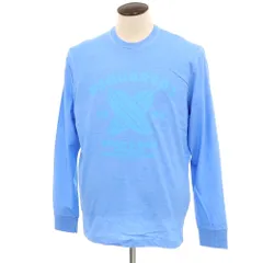 【新品】ディースクエアード DSQUARED2 コットン クルーネック 長袖Ｔシャツ ブルー【サイズL】【メンズ】のサムネイル