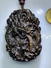 ☆特選一品☆強さ・勇気・忍耐【GSオブシディアン『鯉彫り』カービング 