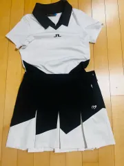 J LINDEBERG ゴルフウェア 半袖 カラーTシャツ 白 ブラック xsのサムネイル