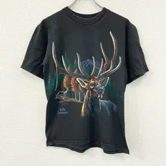 半袖プリントTシャツ　黒　ブラック　古着のサムネイル