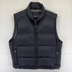 古着 ノーティカ NAUTICA ベスト フルジップ ダウン 大きいサイズ ロゴ 刺繍 2XL  ブラック系 メンズのサムネイル