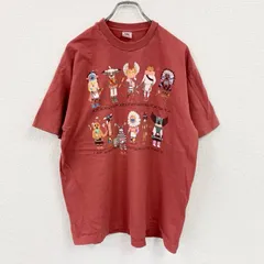 FRUIT OF THE LOOM　半袖プリントTシャツ　シングルステッチ　ヴィンテージ　赤　レッド　XLサイズ　古着のサムネイル
