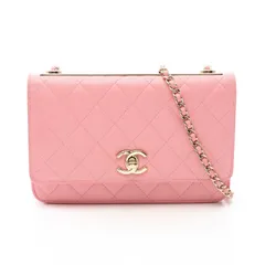 シャネル CHANEL ショルダーバッグ トレンディCC マトラッセ A809682 ピンク ラムスキン（羊革） マトラッセ チェーンウォレット レディース Used Bのサムネイル