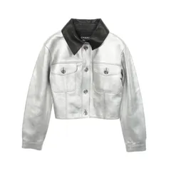 シャネル CHANEL 革ジャン ココマークボタン P78120 C70094 その他 メタリックレザージャケット レディース Used Aのサムネイル