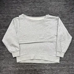 WILLFULLY asymmetry 2 piece layered sweat ウィルフリー アシンメトリー 2ピース レイヤードスウェット グレーのサムネイル