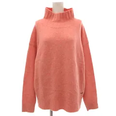 クロコダイル CROCODILE 美品 ニット セーター ハイネック 長袖 M ロゴ ラメ ピンク /KB ■ECF006のサムネイル