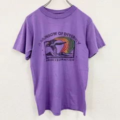 ONEITA　オニータ　半袖プリントTシャツ　シングルステッチ　ヴィンテージ　紫　パープル　Mサイズ　古着のサムネイル