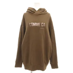 コムサ COMME CA パーカー 11 茶 ブラウン ロゴプリント 長袖 /ML ■ECF006のサムネイル