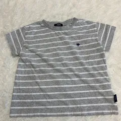 美品　POLO　ポロ　ボーダー　半袖Tシャツ　子供服　キッズ服　グレー　120サイズのサムネイル