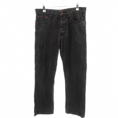 レッドイヤーポールスミス RED EAR PAUL SMITH デニムパンツ ジーンズ 31 黒 ブラック ストレート ボタンフライ ストライプデザイン フルレングス /TL ■ECF006のサムネイル