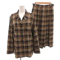 アクアスキュータム AQUASCUTUM スーツ セットアップ ジャケット スカート チェック ロング シルク混 9 マルチカラー /FF ■ECG007のサムネイル
