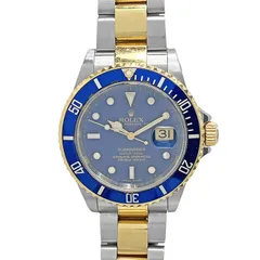 ROLEX ロレックス サブマリーナ デイト 16613 ブルー文字盤 ブルーベゼル オイスターブレスレット 逆回転防止ベゼル オイスタースチール イエローゴールド SS 750YG アナログ時計 自動巻き オートマチック M番 メンズのサムネイル